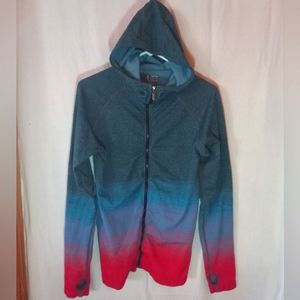 Undercover 2xl Blue/red zip up hoodie